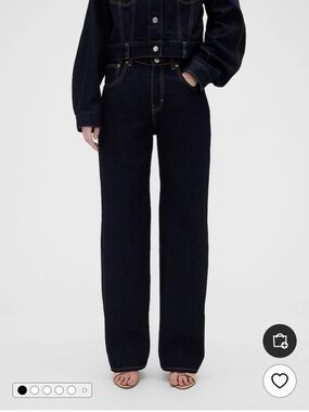 NWOT Gap x Victoria Beckham - Women's High-Rise Straight Leg Jeans - Dark Indigo